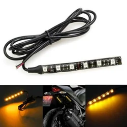1pc 6 LED Motorcycle Universal Flexible Mini Strip Turn Signal Amber Light Strip Lamp Accessories Products