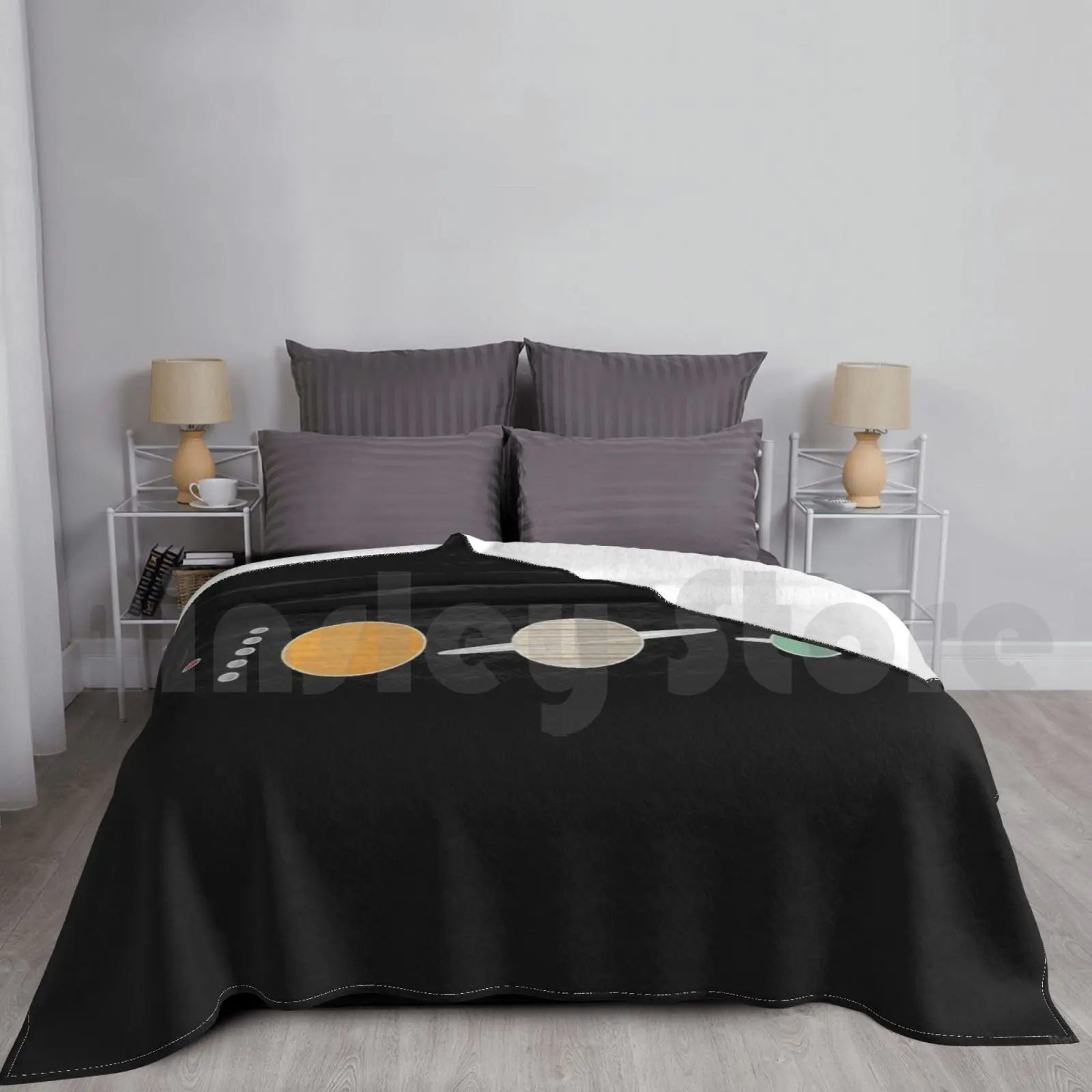 

Solar System Blanket Fashion Custom Nature Science Illustartion Graphic Design Solar System Astronomy Space Simple