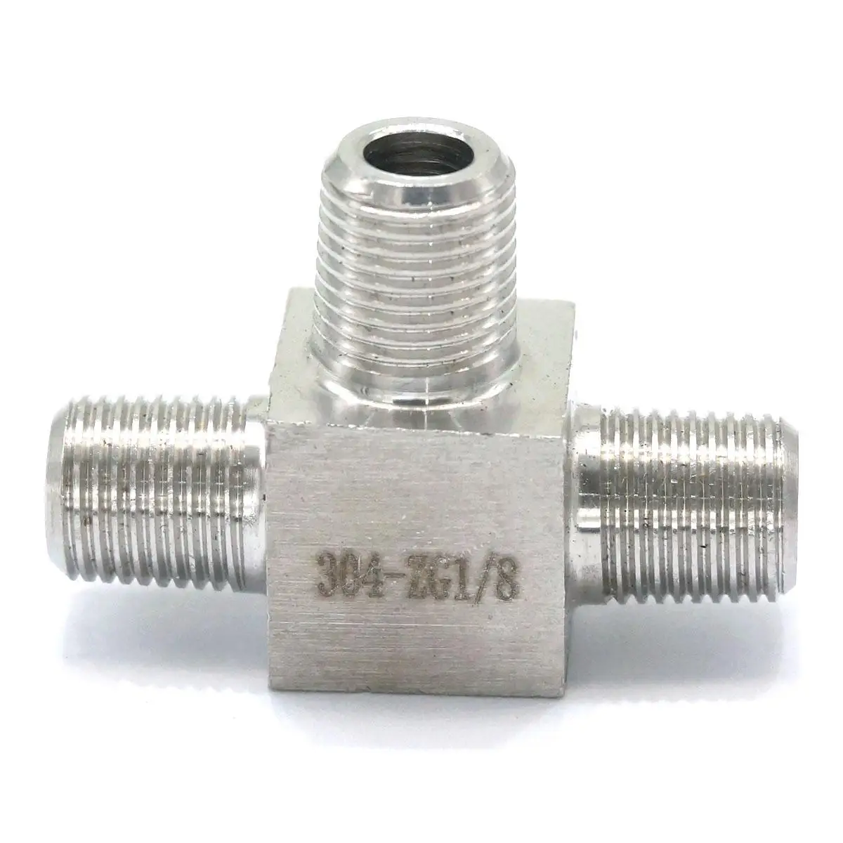 

Equal 1/8" BSPT male Threaded Tee 3 Way 304 Stainless Steel Pipe Fitting Connector Adapter Max Pressure 2.5 Mpa