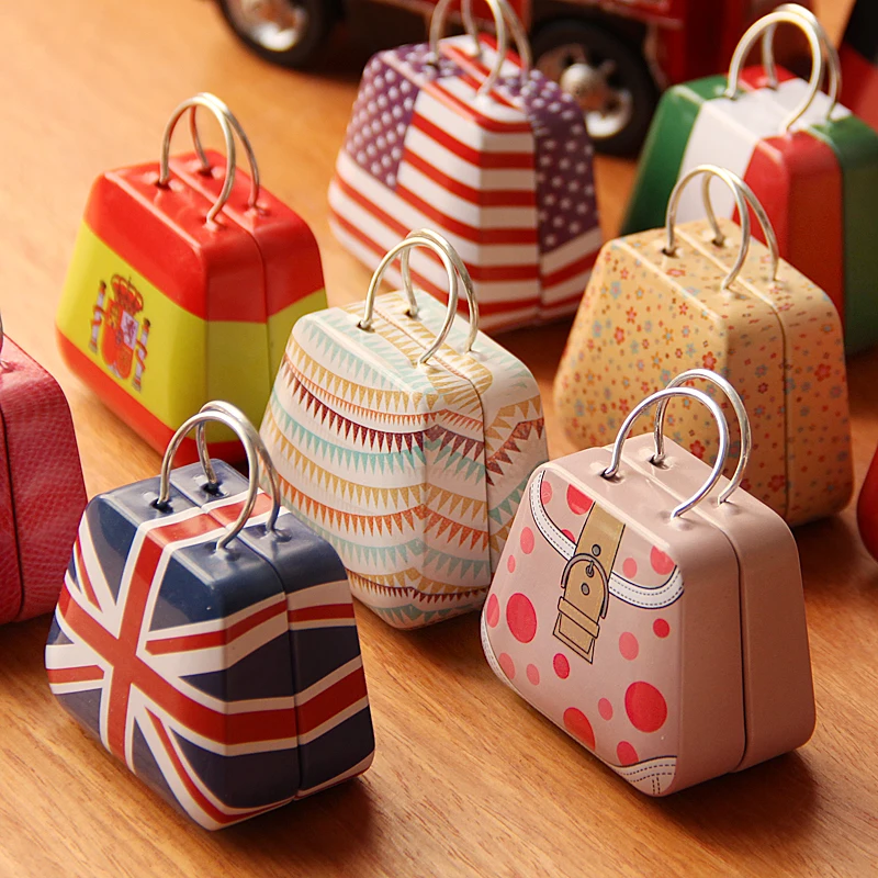 Handbags Tin Mini Candy Metal Storage Box ,Creative Wedding Favor Boxes Gift Metal Case Chilldren Toy Gift