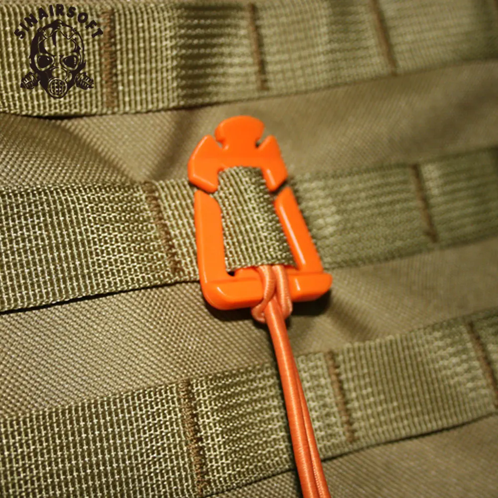 5ชิ้น/ล็อต ITW Web Dominator กระเป๋าเป้สะพายหลัง Molle Carabiner EDC เชือกยืดหยุ่น Webbing Buckle Fixed Clamp เดินทางพกพาง่าย