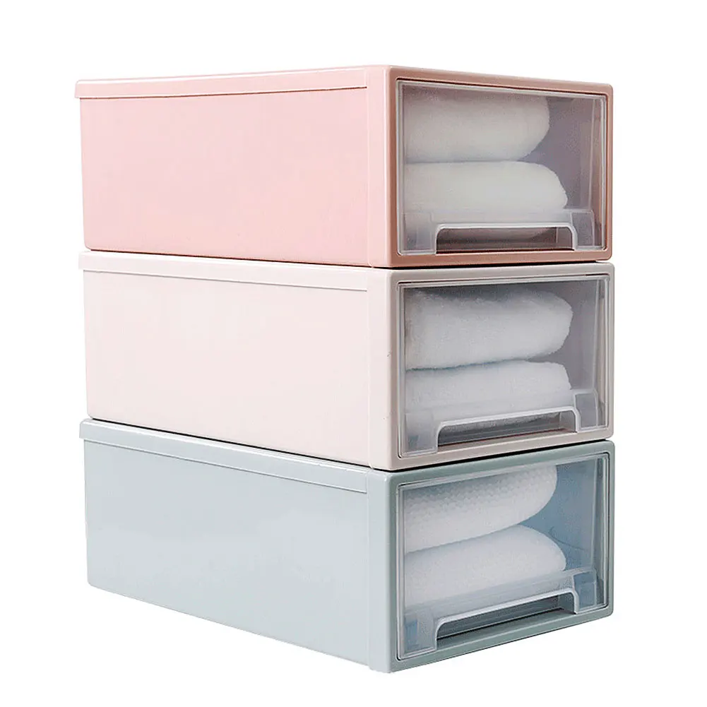 Plastic Drawer Type Clothes Storage Box Underwear Bra Socks Organizer Toy Snacks Sundries Storage Container Household Storage