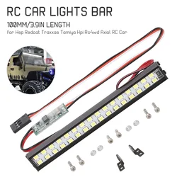 RC LED Lights Bar 100mm Metal Roof Lamp Light Headlight 32LEDs Light for 1/10 Traxxas TRX4 Trx6 RC Tamiya Axial SCX10 HPI RC Car