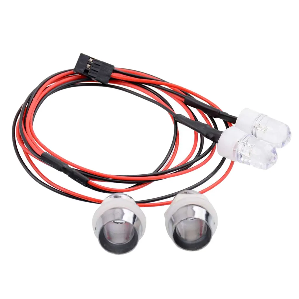 Controle remoto, kit de luzes 3-9v, farol dianteiro, para modelos de carro 1/5, 1/8, 1/10, 1/12, caminhão, led-2, 10mm