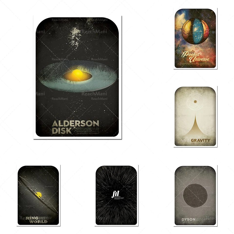 

Impression minimaliste inspirée des définitions de la science-fiction // inspiration rétro