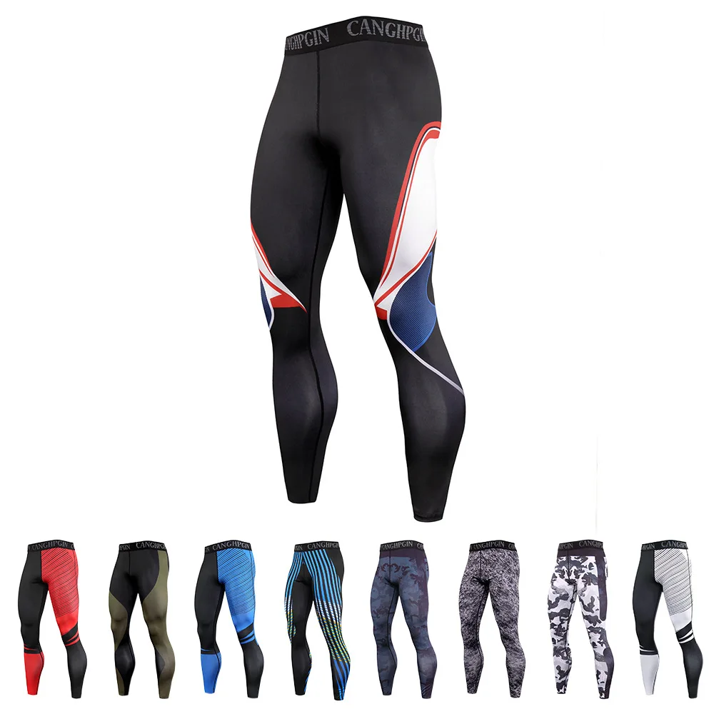 Men Gym Compression Pants Sport Leggings Training Running Tights Workout Fitness Sweatpants Quick Dry Fit Jogging Tight Trousers