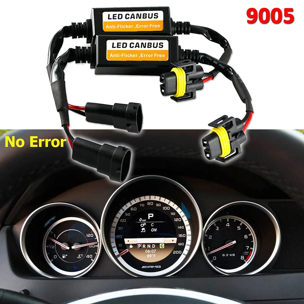 1pcs 9005 LED Headlight Canbus Error Anti Flicker Resistor Canceller Decoder