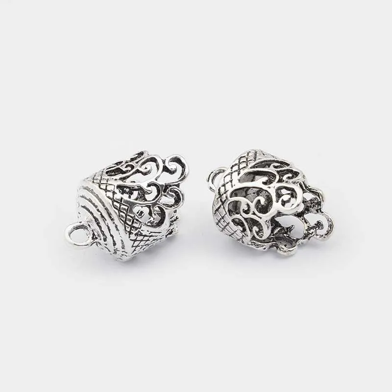 10pcs/lot Antique Silver Color Charms Tassel Cap Tassel End Caps Bead For Jewelry Tassel Cap Handmade Jewelry Finding