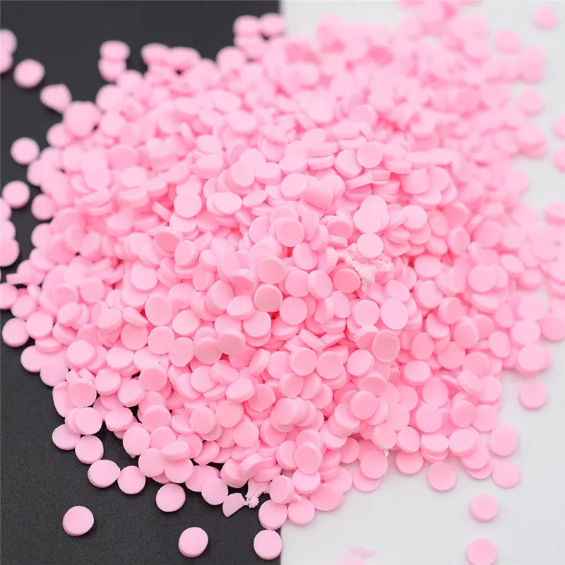 100g/500g/Lot 3MM Mini Polymer Clay Sprinkles Slice Lovely Dot/Round/Circle for Crafts Making, DIY Confetti