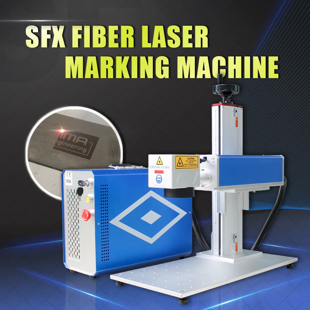 20W JPT MOPA  M7 fiber laser marking machine 70*70mm lens With 80mm Rotary Axis