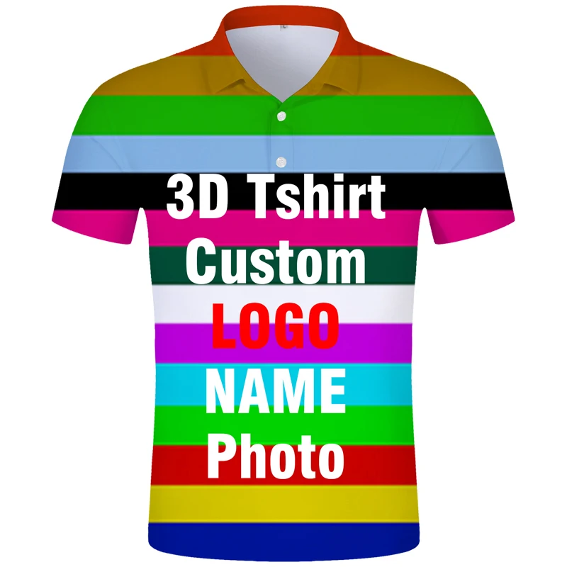 3d Polos Free Custom Shirt Name Number Logo Text Photo Tshirt Nation Flag Country College Img Team Whole Body All Print Clothing