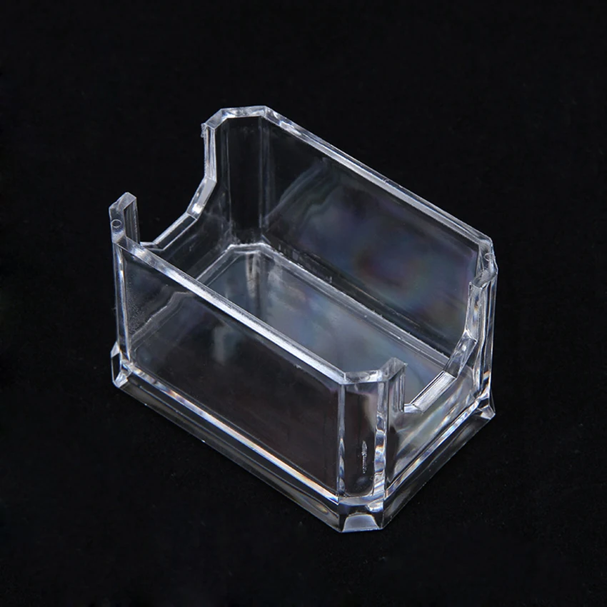 1 Pcs Clear Desk Shelf Box Storage Display Stand Large Capacity Acrylic Plastic Transparent Desktop Business Card Holder