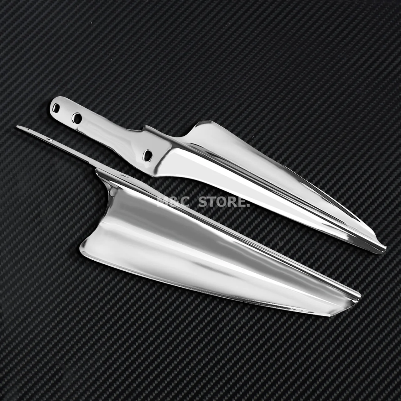 Motorcycle Chrome Fork Front Wind Baffle Windshield Deflector Trim For Harley Touring Road King Street Glide CVO 1995-2022 2023