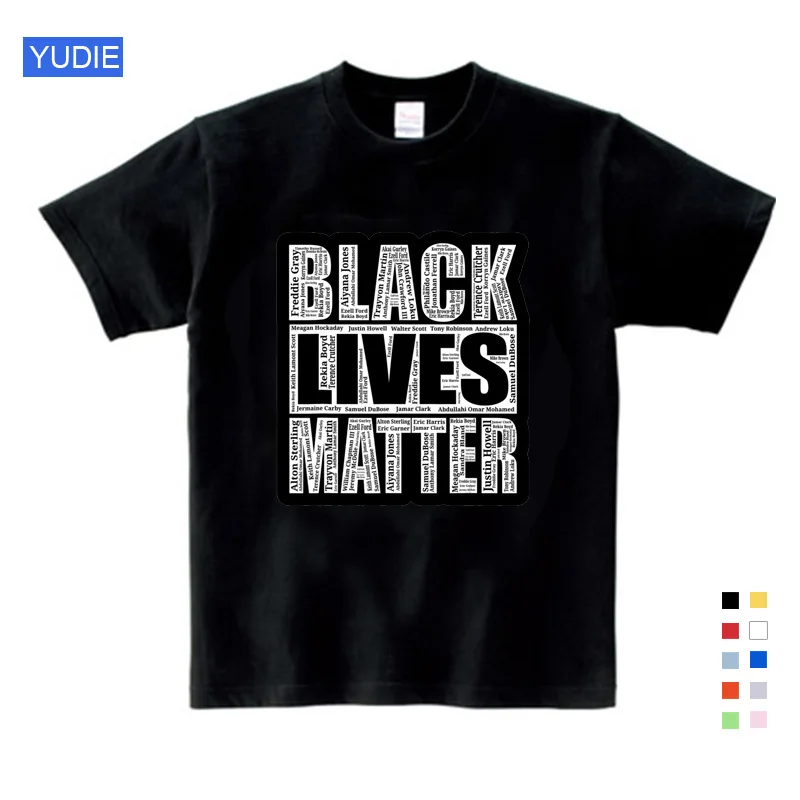 Black Lives Matter Square Kids Girls T shirts Cotton Casual Funny T Shirt Harajuku T-shirt Top Boys Girls Summer White T shirts