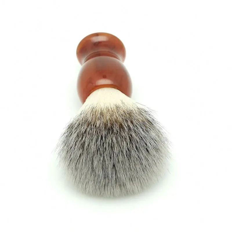 Brosse de rasage en fibres synthétiques, manche en résine, motif pluie brumeuse, parfait pour hommes, rasage humide, crème de sécurité