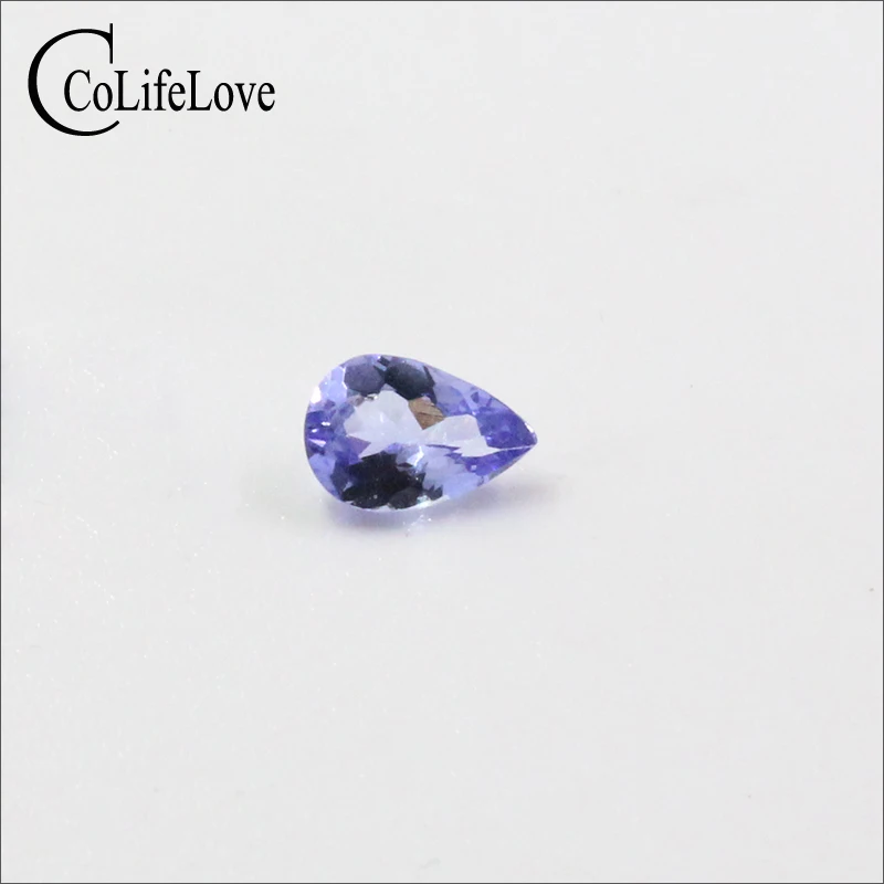 100% VVS Grade Tanzanite Loose Gemstone for Ring Making 4mm*6mm and 5mm*7mm Pear Cut Genuine Tanzanite  From Tanzaia