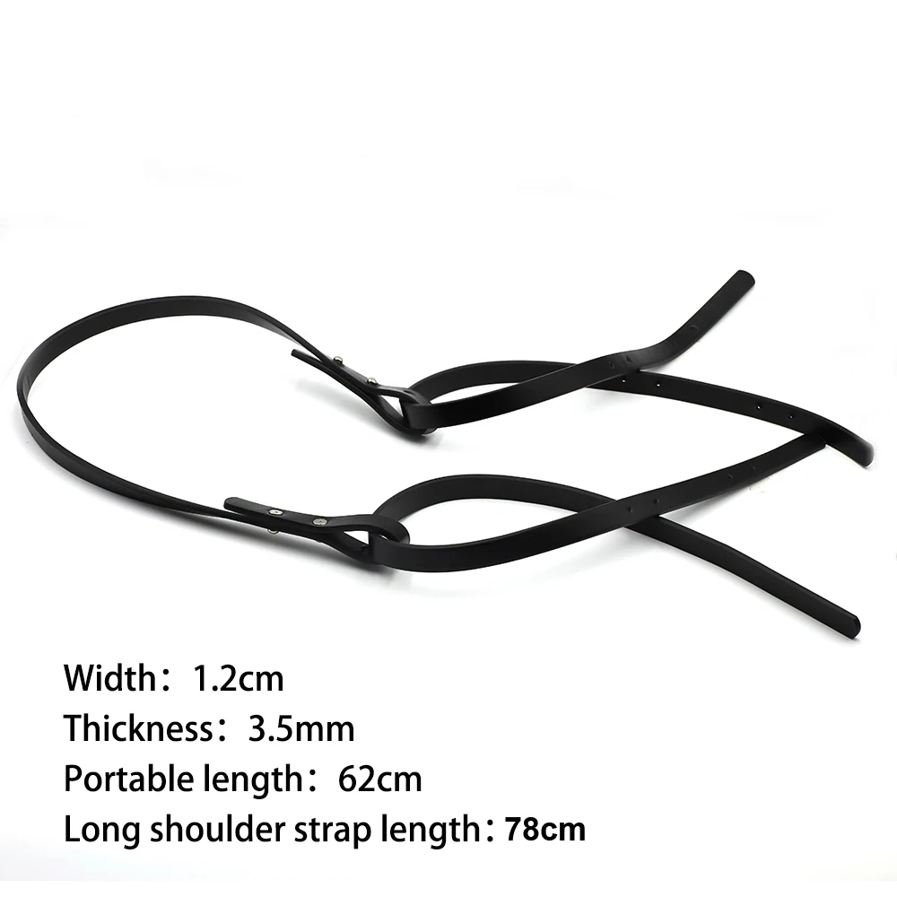 Correa de hombro de cuero PU para bolso, correa de hombro larga, negro, café, bronceado, Beige, accesorios de bolso tejidos hechos a mano DIY
