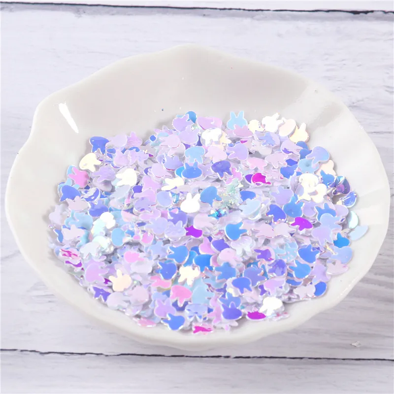 

1200Pcs/Pack 4mm Rabbit Shape Loose Sequin Bunny Head Nail Sequins Paillettes for Nails Manicure Art,Wedding Decoration Confetti