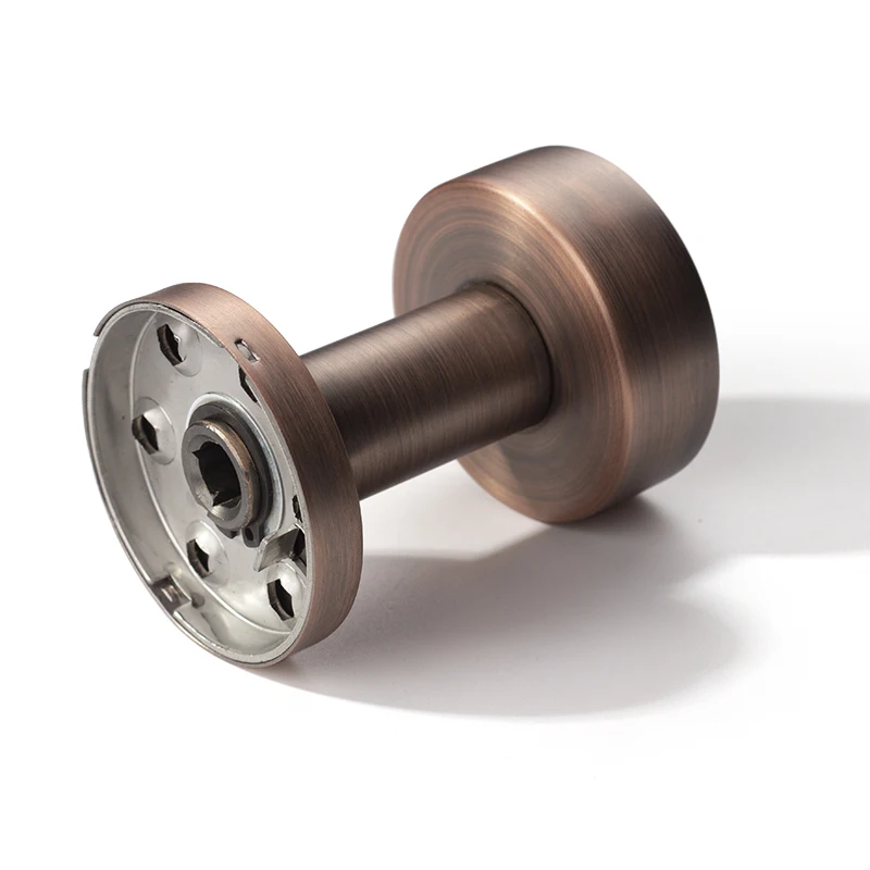 Door Handles for Interior Doors without Lock Tube Shape Brushed Copper and Chrome Color Options Stainless Steel Knob