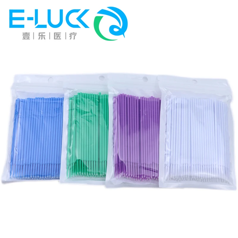 100PCS/Pack Dental Micro Brush Applicator Disposable Durable Medical  Cotton Swab brush Dental Applicator Sticks