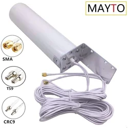 MAYTO Antenna doppio cavo da 10 metri 3G 4G LTE Router Modem Antenna esterna doppia connettore SMA/ TS9 /CRC9