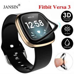 Soft Hydrogel Protective Film For Fitbit Versa 3 Screen Protector Curved Edge Coverage TPU Protective Film For Fitbit Versa 3