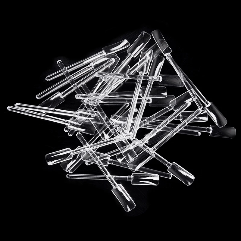 32pcs/lot Nail Art Clear Tips Display Stand Nail Polish Practice Training Tools Transparent 32 Tips Pop Sticks