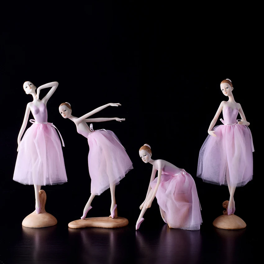 

European Ballet Dancer Resin Figurines, Creative Miniatures, Fairy Garden Furnishing Articles, Home Wedding Decoration