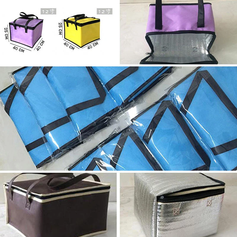 Geïsoleerde Thermische Koeltas Vouwen Picknick Ijs Voedsel Thermische Zakken Drinken Carrier Aluminiumfolie Geïsoleerde Zakken Voedsel Levering Zak