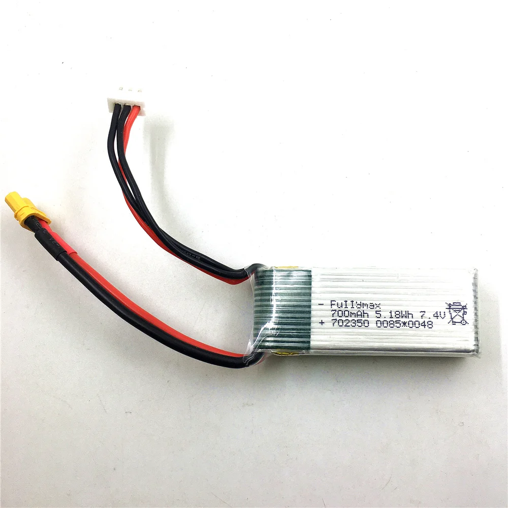 Bateria de 7.4v 700mah 25c para m03/e160 rc helicóptero peças sobresselentes M03-025 acessórios