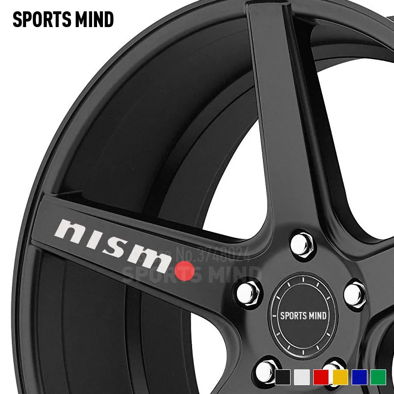 5 X Wheels Rims Car Stickers Decal Drift JDM Car Styling For Nissan Tiida Teana Juke Almera Qashqai Note Nismo Accessories