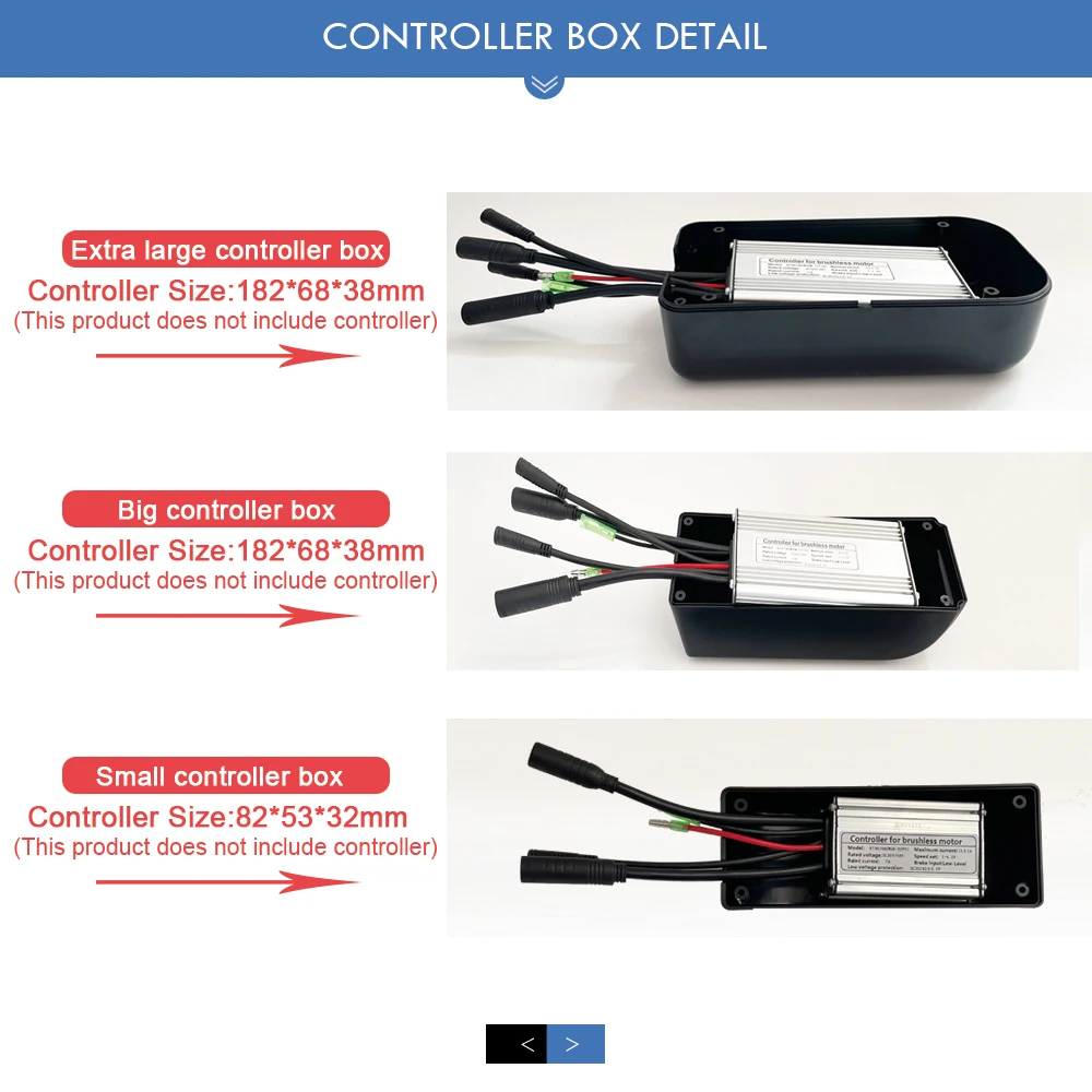 Electric Bicycle 36V 48V Small/Big/Extra-Large Plastic Controller Box 250W 350W 500W 1000W For Electric Bike Conversion Kit