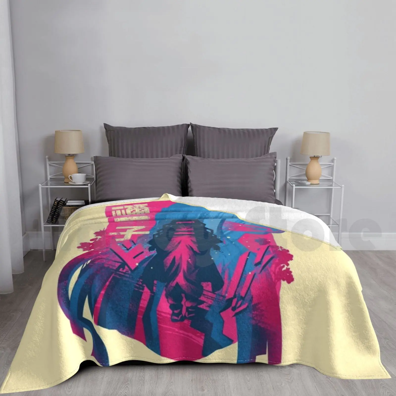 Demon Beauty-Mizuko Blanket Fashion Custom Anime Manga Kimetsu No Yaiba Mizuko Tanjiro Inosuke