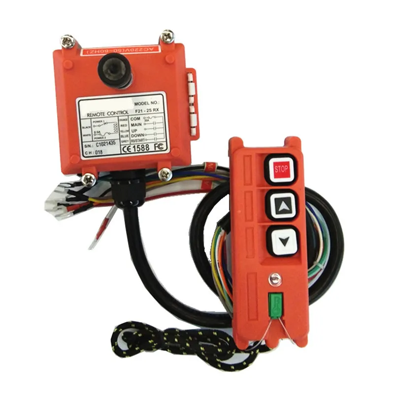 Universal Telecontrol UTING TELECRANE F21-2S Wireless Remote Control Switch 2 3 Single Speed Buttons for Winch Overhead Crane