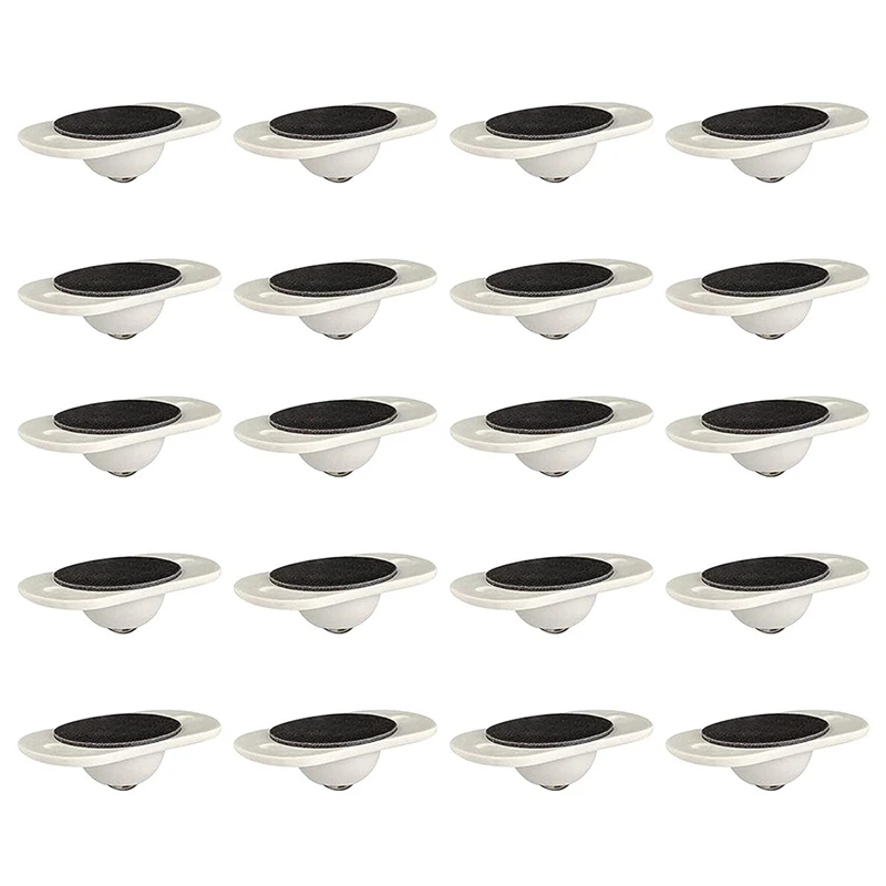 20 Pcs Selbstklebende Swivel Caster Edelstahl Mini Paste Universal Rad Universal Rad 360 Grad Rotation Pulley