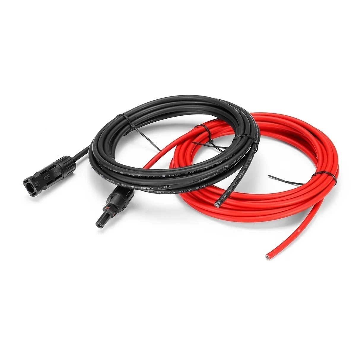 Solar Panel Extension Cable 1 Pair Copper Wire Black+Red Photovoltaic cable Connector 10/12/14 AWG PV Cable Wires Connectors