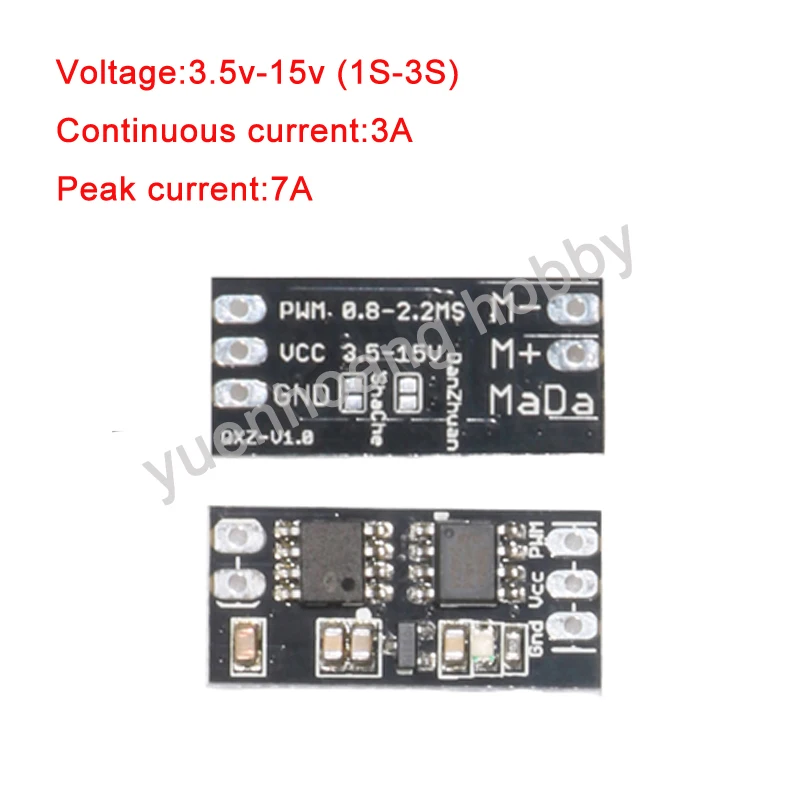 1PC 3.5-15V Brush ESC Two-way DC Motor Driver Module 1S-3S Electronic Speed Controller PWM Control Board for RC Car/Boat Toy DIY