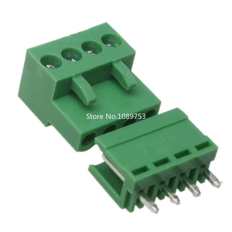 5Sets HT5.08 5.08mm Pitch 2/3/4/5P 6P 8P Screw Plug-in PCB Terminal Block Straight/Right Angle Pin Pluggable Bornier Connector