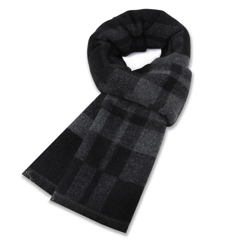 Foulard en Cachemire Chaud et Doux pour Homme, Écharpe de Marque de Luxe, Design à la Mode, Collection Automne Hiver