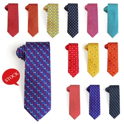 Tailor Smith New Fashion Printed Animal 100% Silk Ties Flamingo Dog Sheep Printing Men Suit Leisure Pattern Silk Cravat Tie