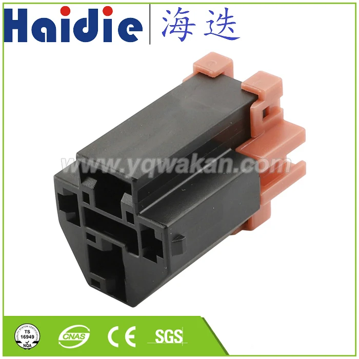 

Free shipping 2sets 4pin auto plastic electric auto cable housing harness unsealed plug connector HD044A-6.3 9.5-21