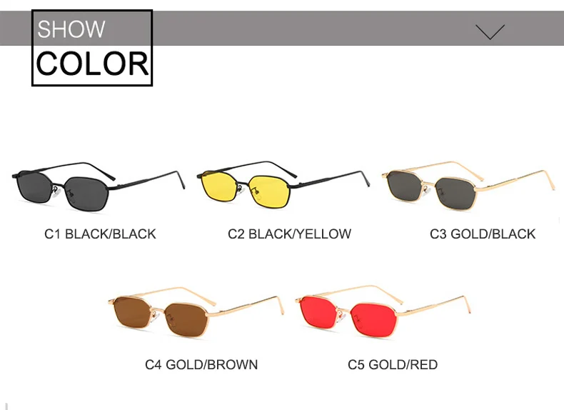 OEC CPO Kleine Quadratische Sonnenbrille Frauen Männer Marke Steampunk Metall Rahmen Sonnenbrille Männer Retro Brille UV400 Brillen O949 – Detail 6