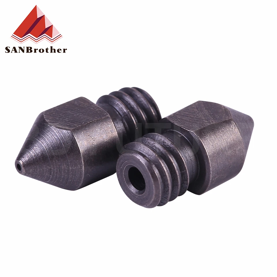 MK7 MK8 Nozzle Super Hard Steel Mold Corrosion-Resistant Extruder Threaded 1.75mm 3D Printer for Ender 3 Sapphire Pro