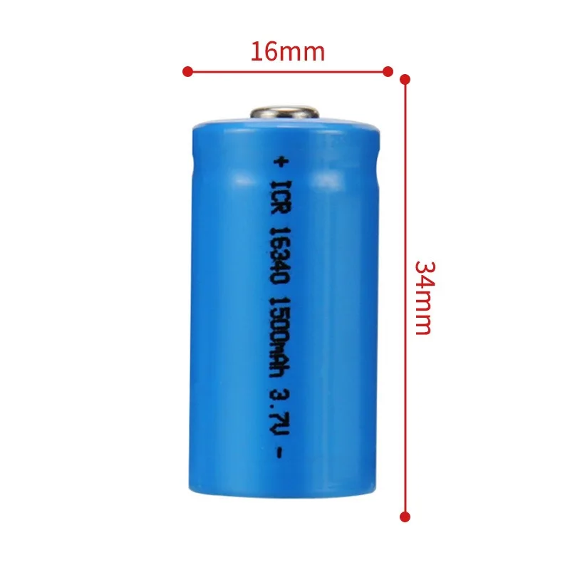 3.7V Li-ion Battery 16340 CR123A Batteries For LED Flashlight Laser Pointer Battery spare 3.7V 1500mah CR123A 16340 batteria