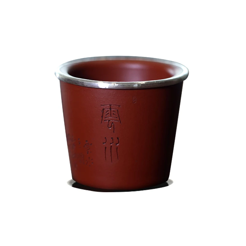 ★Monohydrate hall master yixing purple sand cup sample tea cup small cup cup collection manual zhu thick mud, cup 100 ml