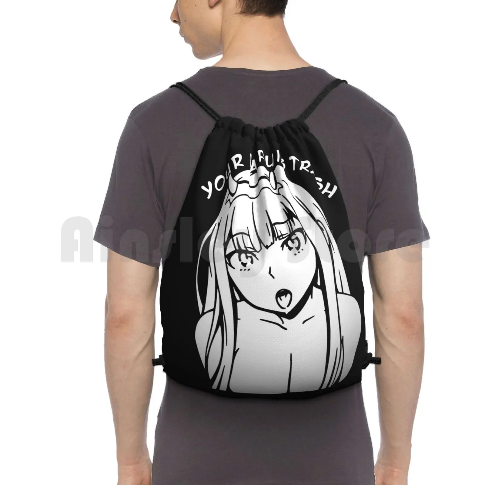 

Zero Two Darling In The Franxx Waifu Backpack Drawstring Bag Riding Climbing Gym Bag Zero Two Zero Two Mecha Darling Franxx
