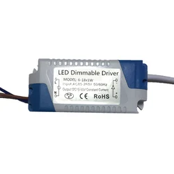 Sterownik LED 6-18W 7W 12W 15W zasilacz ze ściemniaczem AC85-265V DC18-60V transformator światła adapter do zasilacza lampa sufitowa