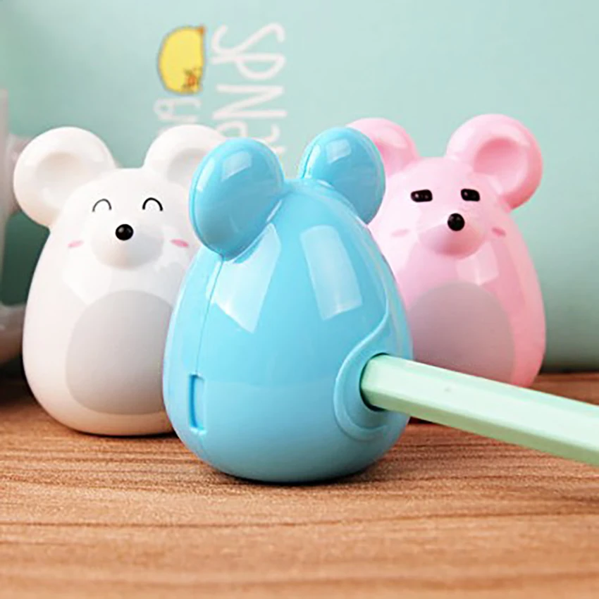 1PC Cute Lovely Kawaii Mouse Pencil Sharpener Manual Stationery Creative School Supplies for Children Office & School Supplies