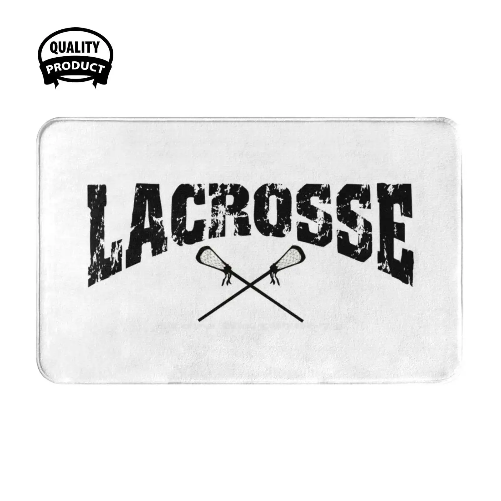 Soft Cushion Home Carpet Door Mat Car Rug Funny Lax Girls Boys Womens Youth Player High School Goalie Rules I Love Coach Sticks