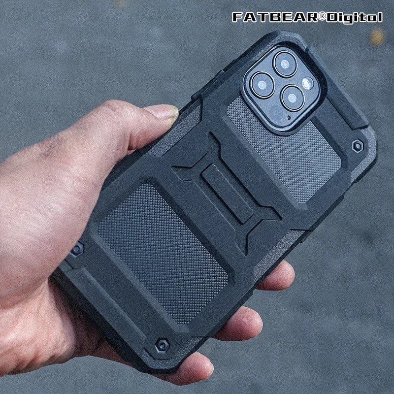 

FATBEAR [For Apple iPhone 12 Mini Pro Max] Tactical Military Grade Rugged Shockproof Armor Buffer Case Soft Cover